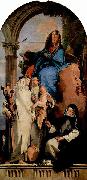 Madonna mit Hl. Katharina, Hl. Rosa, die das Kind halt und der hockenden Hl. Agnes Giovanni Battista Tiepolo